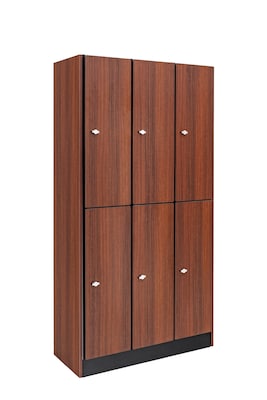 Alpine Industries 72 2-Tier 3-Column Storage Locker, Walnut (701-W-3-SPW-MK)