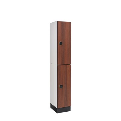 Alpine Industries 72 2-Tier 1-Column Storage Locker, Walnut (701-W-1-TPL-MK)