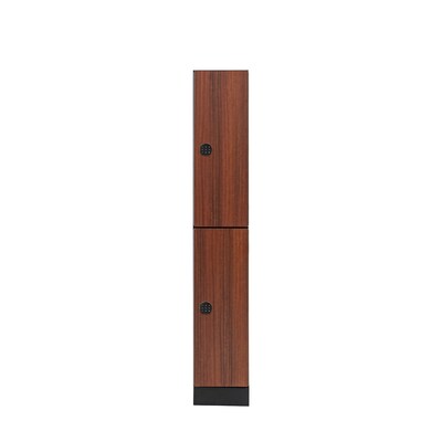 Alpine Industries 72" 2-Tier 1-Column Storage Locker, Walnut (701-W-1-TPL-MK)