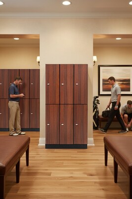 Alpine Industries 72" 2-Tier 2-Column Storage Locker, Walnut (701-W-2-SPW-MK)