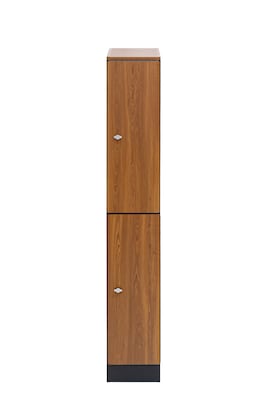 Alpine Industries 72" 2-Tier 1-Column Storage Locker, Oak (701-O-1-MK)