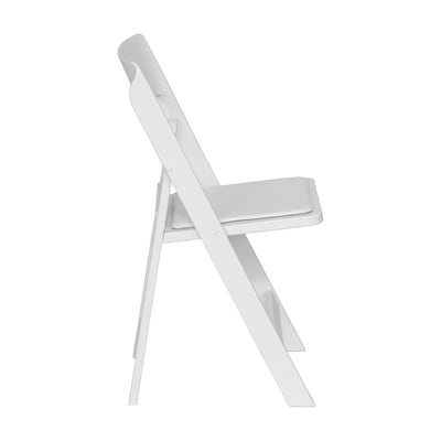 Flash Furniture Hercules Tucker Resin Banquet Folding Chair, White, 4/Pack (4LEL1MWH)