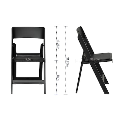 Flash Furniture Hercules Tucker Resin Banquet Folding Chair, Black (LEL1MBK)