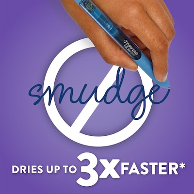 Paper Mate InkJoy Retractable Gel Pens, Medium Point, 0.7mm, Black Ink, 6/Pack (1951728)