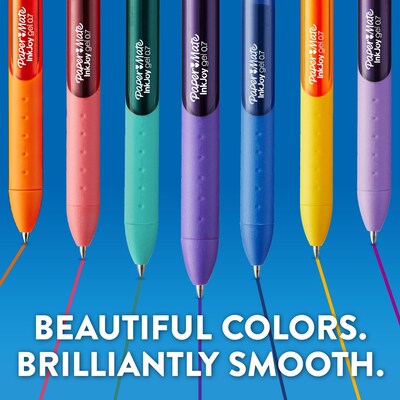 Paper Mate InkJoy Retractable Gel Pens, Medium Point, 0.7mm, Black Ink, 6/Pack (1951728)