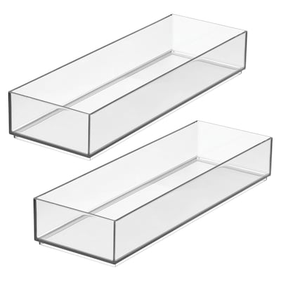 iDesign Clarity Drawer Organizer, Clear, 2/Set (49660M2)