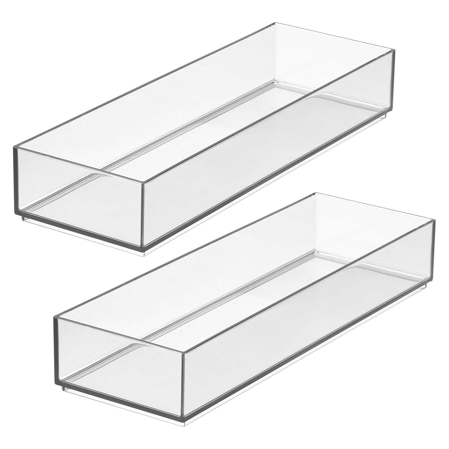 iDesign Clarity Drawer Organizer, Clear, 2/Set (49660M2)