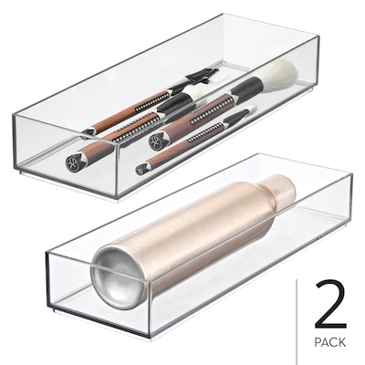 iDesign Clarity Drawer Organizer, Clear, 2/Set (49660M2)