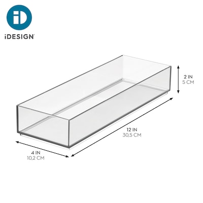 iDesign Plastic Drawer Organizer, Clear, 6/Set (28142M6)