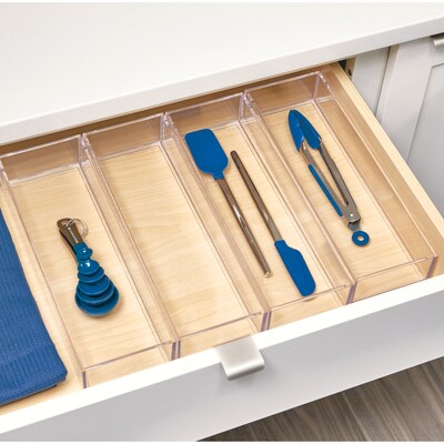iDesign Plastic Drawer Organizer, Clear, 6/Set (28142M6)