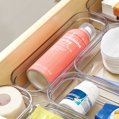 iDesign Plastic Drawer Organizer Bins, Clear, 6/Set (29357M6)