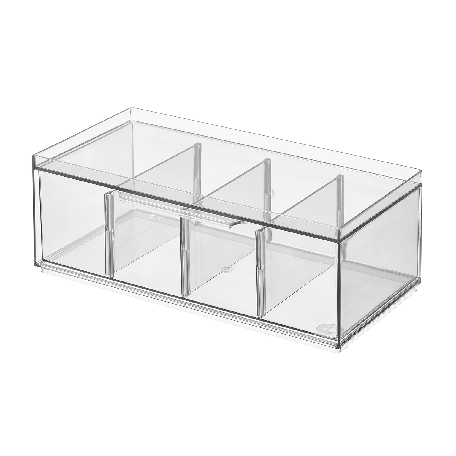 iDesign XL Stackable Tea Bag Storage Organizer Drawer, Clear (72110)