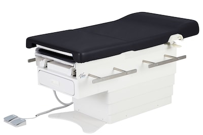 Viva Comfort Pointe Power Height Adjustable Pelvic Tilt Exam Table w/Stirrups & Storage, 396 lbs. Capacity, Black