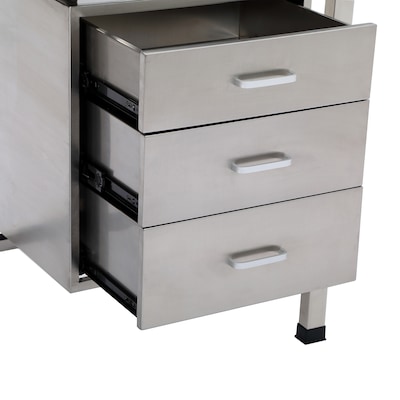 Viva Comfort Slimline Exam Table Drawer Set Accessory, 250 lbs. Capacity, Stainless Steel (ADI996-01-DR-3-MK)