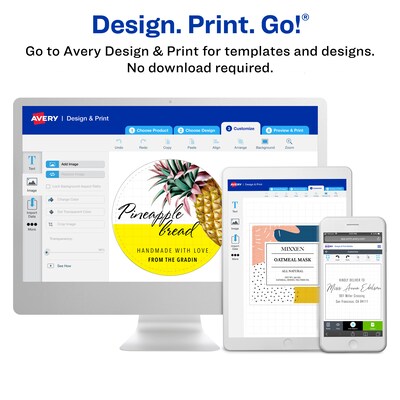 Avery Rectangle Laser/Inkjet Multipurpose Labels, 3" x 3.75", White, 600 Labels/Box (94248)