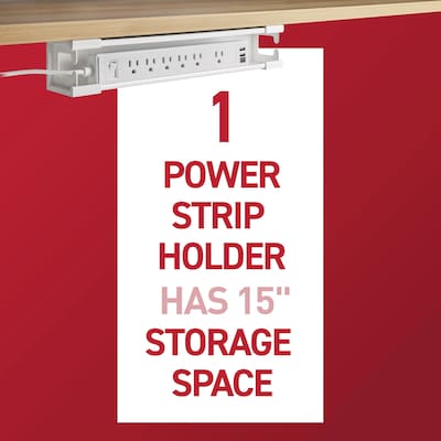 Command Power Strip Holder, White (17310-ES)