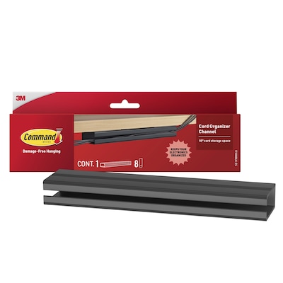 Command Cable Organizer Channel, Black (17308BLK-ES)