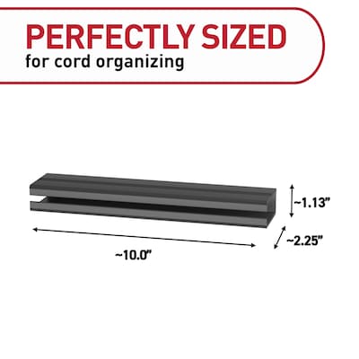 Command Cable Organizer Channel, Black (17308BLK-ES)