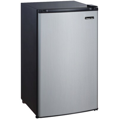 Magic Chef Mini Refrigerator with Surge Protector, 3.5-Cu. Ft., Black/Silver (KITMCP332205)