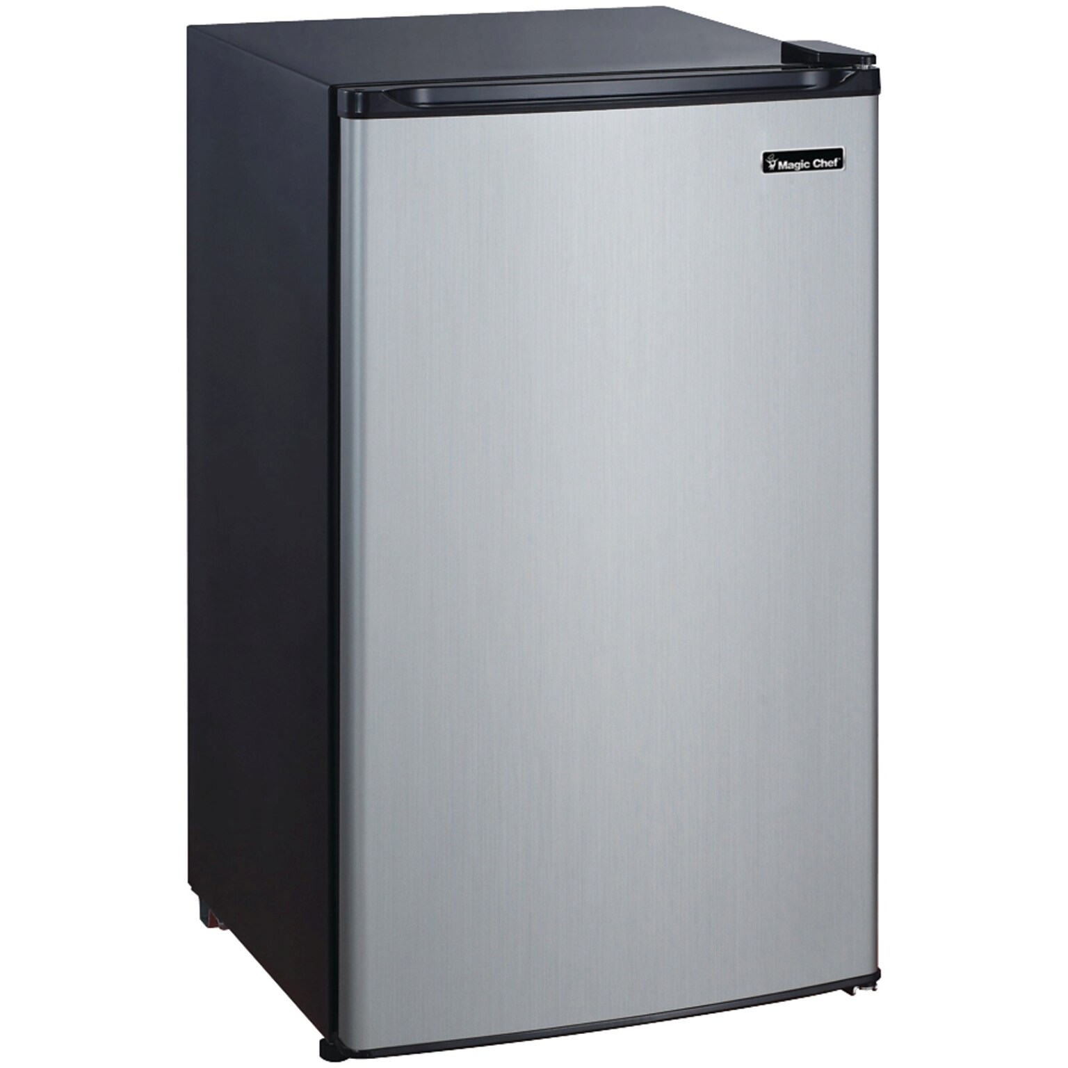 Magic Chef Mini Refrigerator with Surge Protector, 3.5-Cu. Ft., Black/Silver (KITMCP332205)