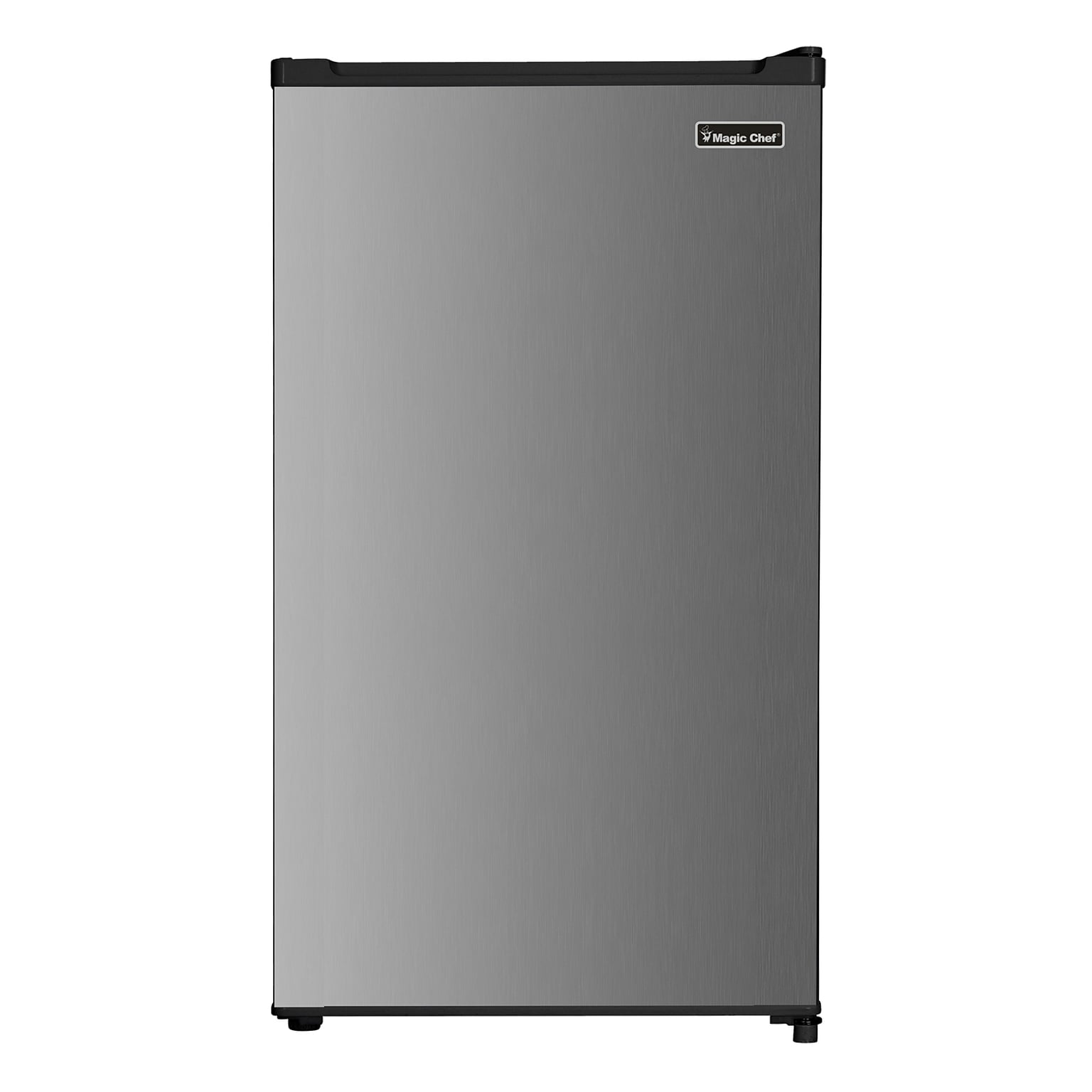 Magic Chef Freezerless Mini Refrigerator with Surge Protector, 3.2-Cu. Ft., Black/Silver (KITMCP332203)
