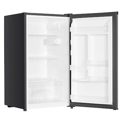 Magic Chef Freezerless Mini Refrigerator with Surge Protector, 3.2-Cu. Ft., Black/Silver (KITMCP332203)