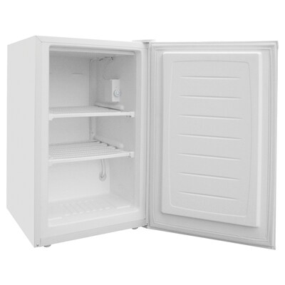 Magic Chef Reversible Door Upright Freezer with Surge Protector, 3-Cu. Ft., White/Black (KITMCP332209)