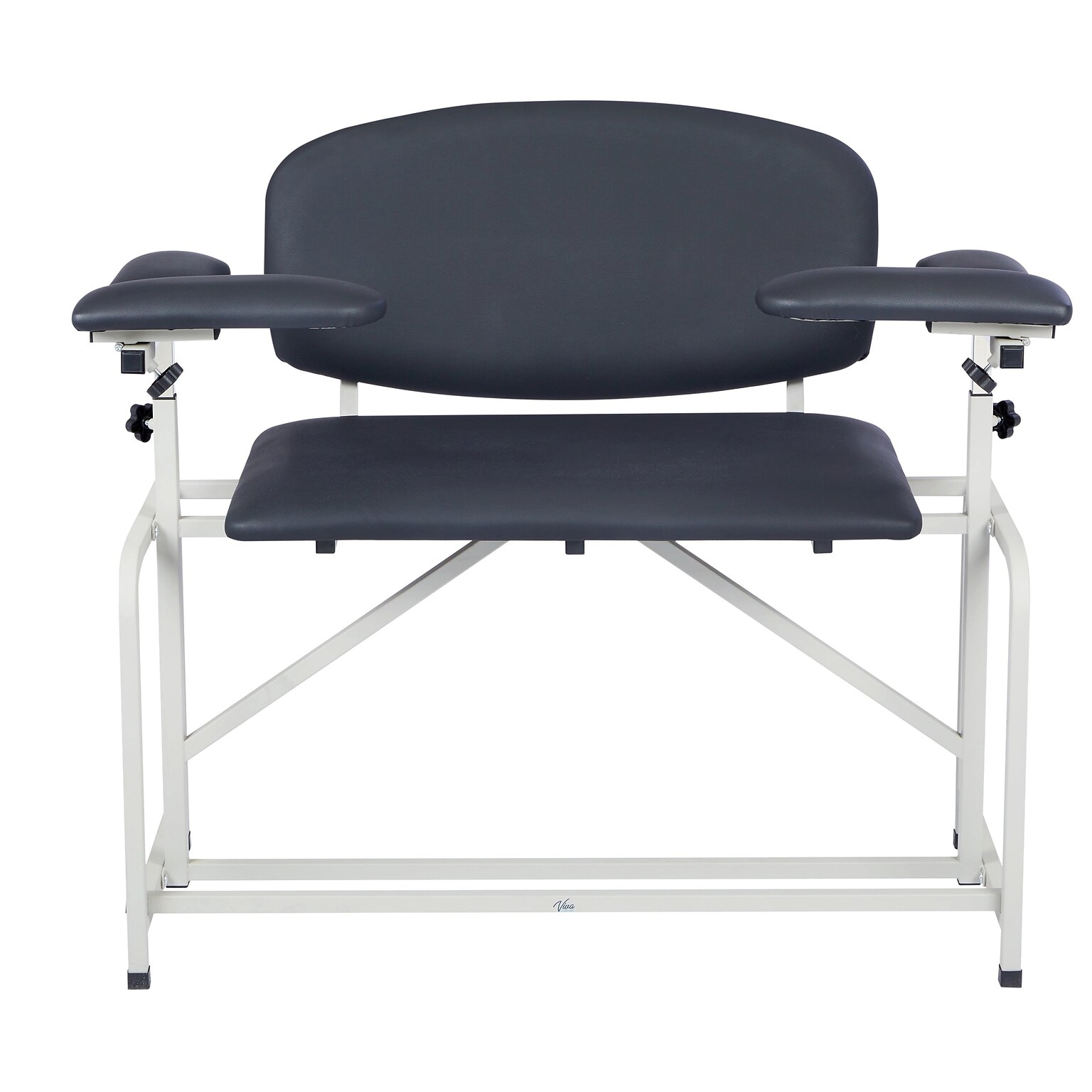 Viva Comfort Bariatric Extra-Tall Phlebotomy Chair, 750 lb. Capacity, 2 Flip Up Arms, Black (ADI997-01-BT-BLK)