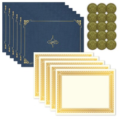 Geographics Gold Foil Certificats, Seals, and Covers Set, 75 Pieces/Set (49994)