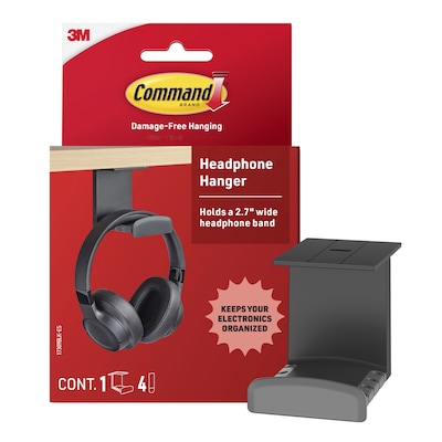 Command Headphone Hanger, Black (17309BLK-ES)