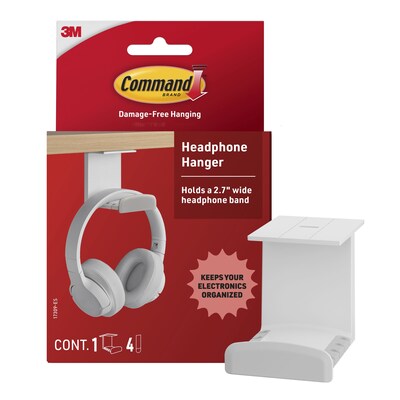 Command Headphone Hanger, White (17309-ES)