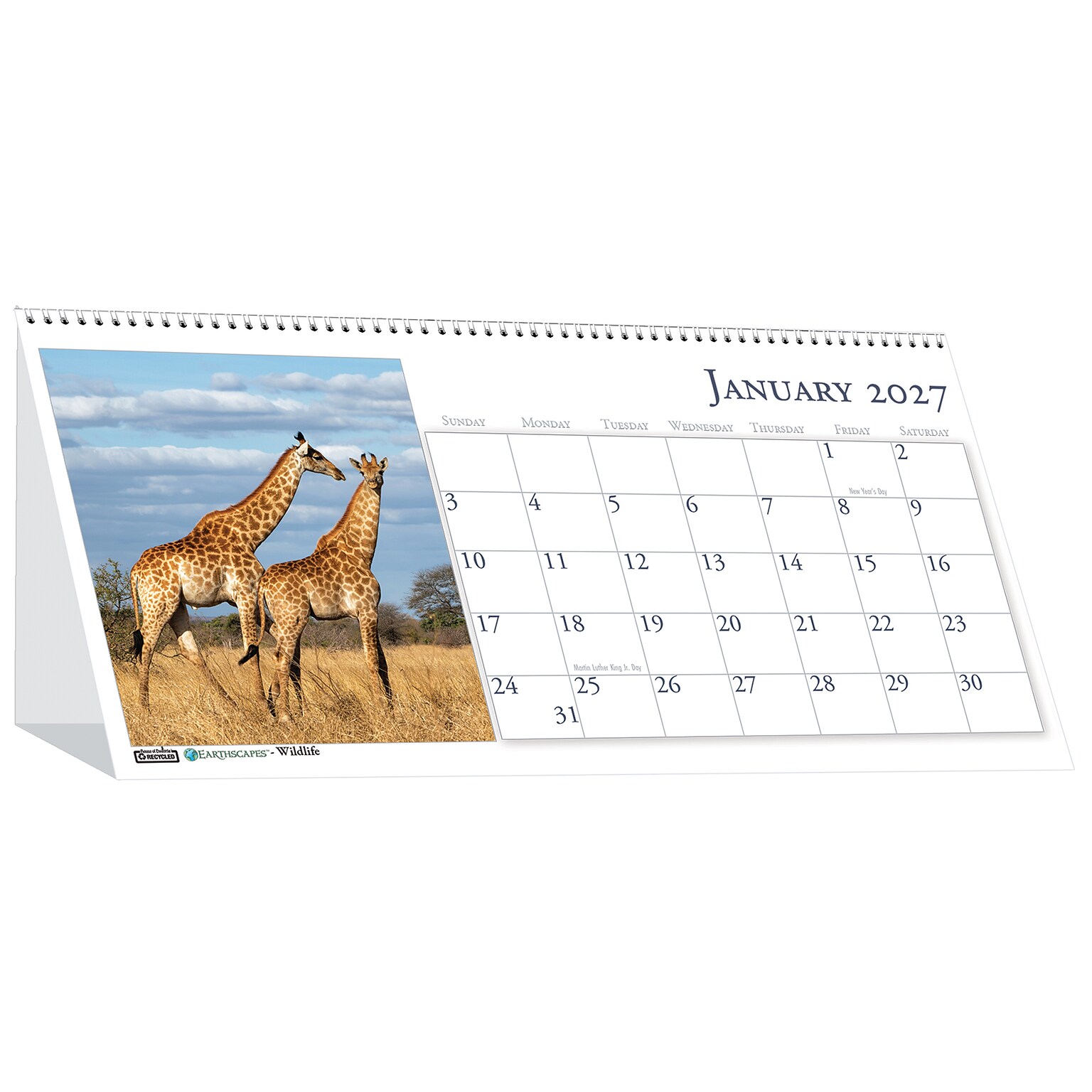 2027 House of Doolittle Earthscapes 8.5 x 4.5 Monthly Desk Calendar (3689-27)