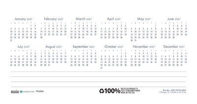 2027 House of Doolittle Earthscapes 8.5 x 4.5 Monthly Desk Calendar (3689-27)