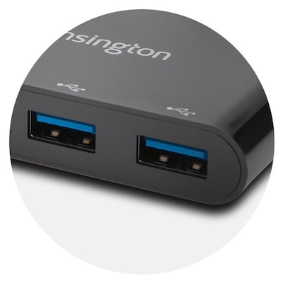 Kensington 4-Port USB-C Hub, Black (K39124WW)
