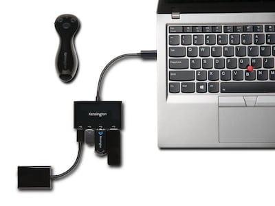 Kensington 4-Port USB-C Hub, Black (K39124WW)