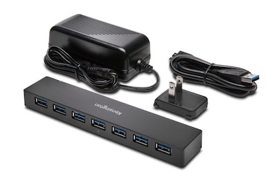 Kensington 7-Port USB 3.0 Hub, Black (K39123AM)