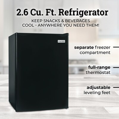 Igloo IRF26BK6A 2.6 Cu. Ft. Refrigerators w/Freezer, Black