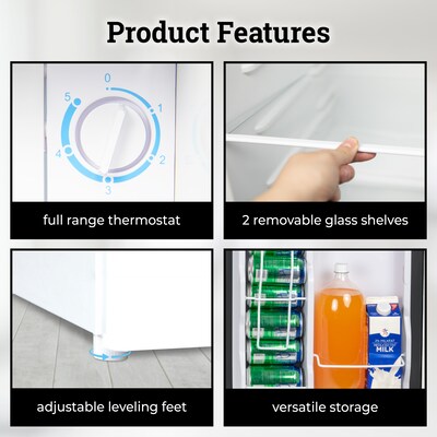 Igloo IRF26WH6A 2.6 Cu. Ft. Refrigerators w/Freezer, White