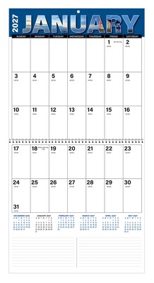 2027 House of Doolittle Big Block 12 x 24 Monthly Wall Calendar (322-27)