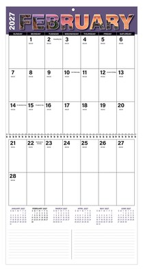 2027 House of Doolittle Big Block 12 x 24 Monthly Wall Calendar (322-27)