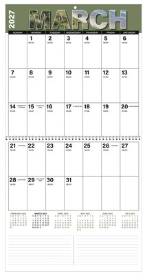2027 House of Doolittle Big Block 12" x 24" Monthly Wall Calendar (322-27)