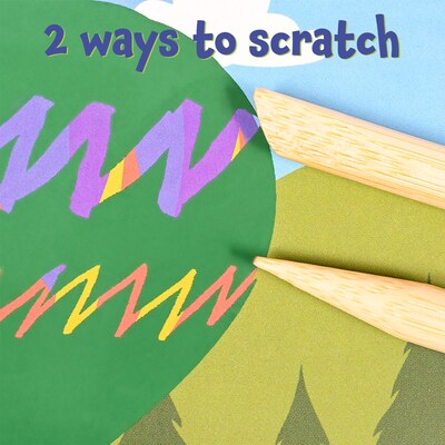 Ready 2 Learn Magic Scratch Paper, Farm, 8.25" x 8.25",  Multicolored, 10 Boards/Set (CE-10152)