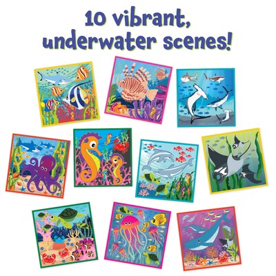 Ready 2 Learn Magic Scratch Paper, Sea-Life, 8.25" x 8.25", Multicolored, 10 Boards/Pack, 2 Packs/Bundle (CE-10153-2)