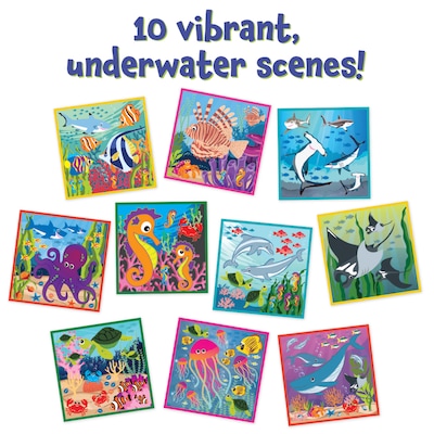 Ready 2 Learn Magic Scratch Paper, Sea-Life, 8.25 x 8.25, Multicolored, 10 Boards/Set (CE-10153)