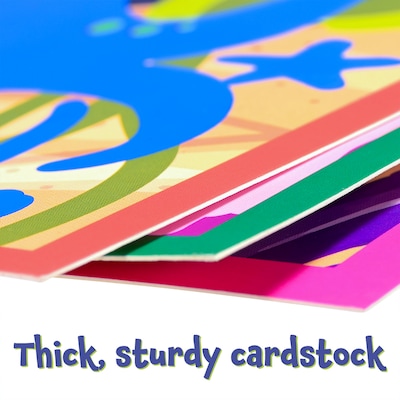 Ready 2 Learn Magic Scratch Paper, Sea-Life, 8.25" x 8.25", Multicolored, 10 Boards/Set (CE-10153)