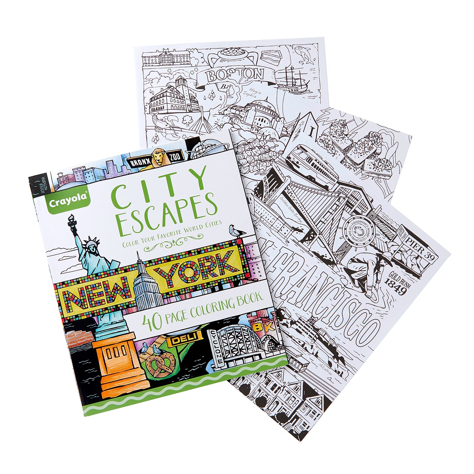 Crayola City Escapes New York Adult Coloring Book, 40 Pages (BIN040307)