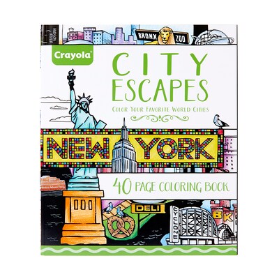 Crayola City Escapes New York Adult Coloring Book, 40 Pages (BIN040307)
