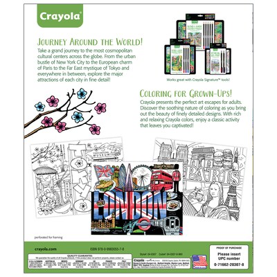 Crayola City Escapes New York Adult Coloring Book, 40 Pages (BIN040307)