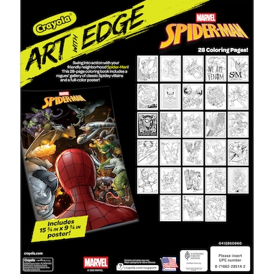 Crayola Art With Edge Spider-Man, 28 Pages (BIN041285)