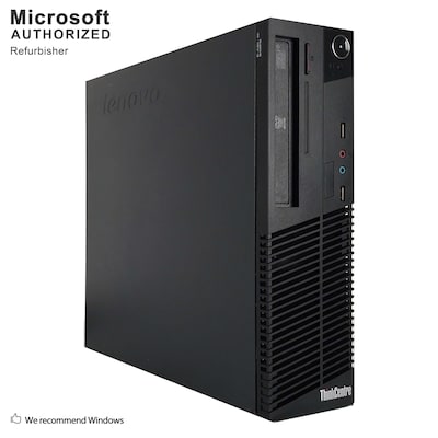 Lenovo ThinkCentre M72E Small Form Factor Refurbished Desktop Computer, Intel® Pentium® G620, 8GB Memory, 120GB SSD